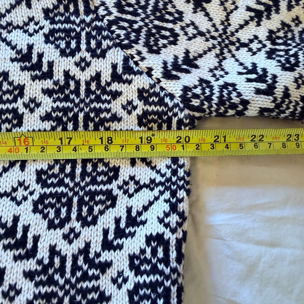 Vintage L.L. Bean Nordic Zip Sweater Women’s Large 100% Cotton - Picture 4 of 7